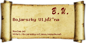 Bojarszky Uljána névjegykártya